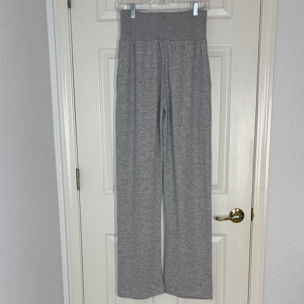 PrettyLittleThing Marl Fold Over Track Pants Gray - Picture 6 of 11